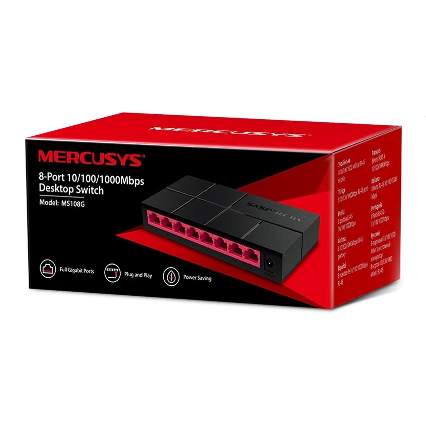 Stikalo/switch Mercusys MS108G 8 Port Gigabit Ethernet (10/100/1000)