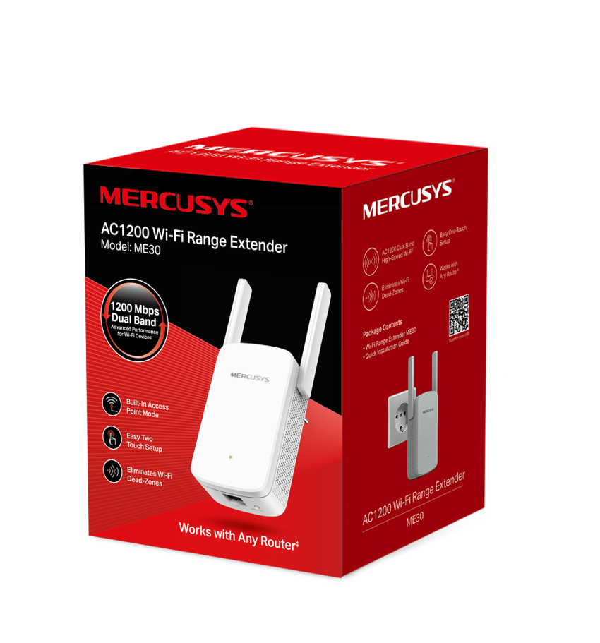 Ojačevalec Wifi signala Mercusys ME30 Wi-Fi 5 (802.11ac) 1200 Mbit/s
